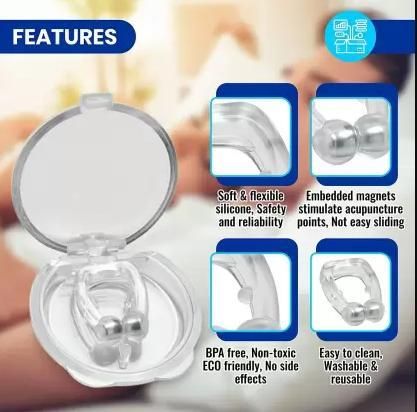 Anti Snoring Nose Clip Device for Men Women Nasal Strips Stops Snoring Stopper Anti-snoring Device (Nose Clip) - Pack of  2